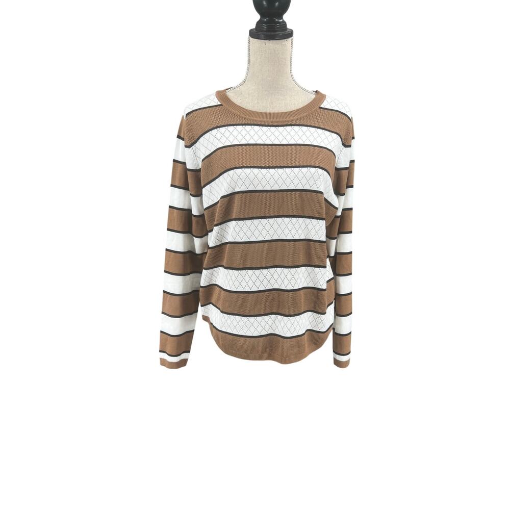Lety & Me Giada Pointelle Detail Sweater | Size L | NWT | Coastal Chic - Picture 2 of 7
